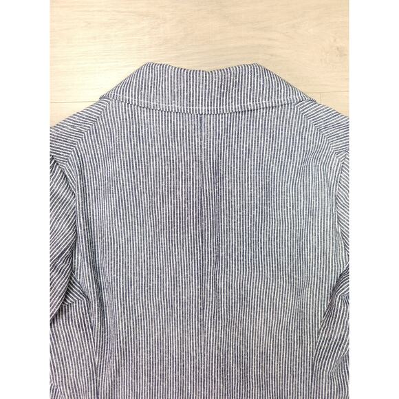 KOCH Made in USA Striped Blazer in Lightweight Cotton-Linen Feel, Size S - Picture 12 of 12